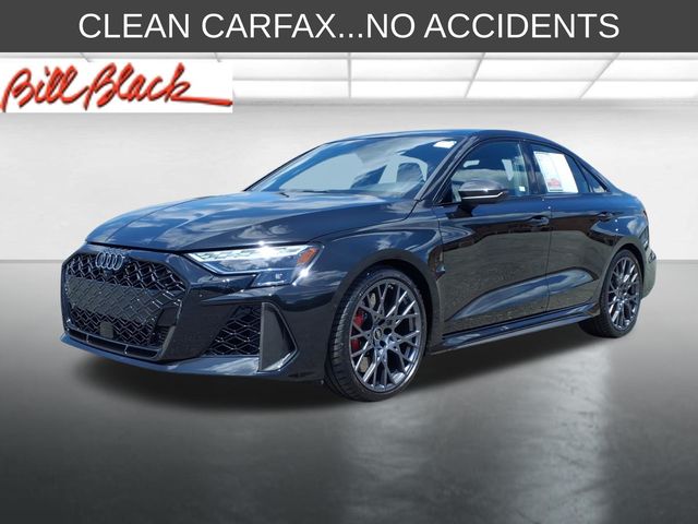 Mythos Black Metallic 2025 Audi RS 3 Sedan All-Wheel Drive 7-Speed Automatic