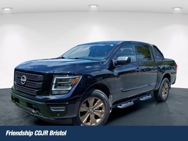 Super Black 2024 Nissan Titan Pickup Truck Four-Wheel Drive 9-Speed Automatic