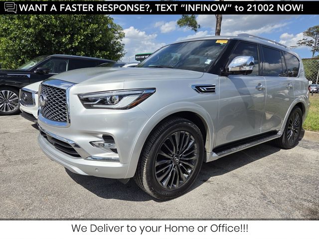 Gray (Liquid Platinum) 2022 INFINITI QX80 Sensory RWD SUV / Crossover Rear-Wheel Drive 7-Speed Automatic