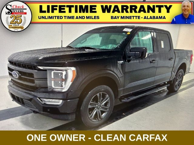 Black Metallic 2022 Ford F-150 Lariat SuperCrew 4WD Pickup Truck Four-Wheel Drive Automatic