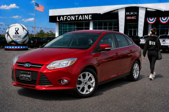 Ruby Red 2014 Ford Focus Hatchback Front-Wheel Drive 6-Speed Automatic
