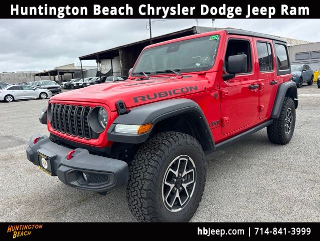 Firecracker Red Clearcoat 2024 Jeep Wrangler Rubicon 4-Door 4WD SUV / Crossover Four-Wheel Drive 8-Speed Automatic