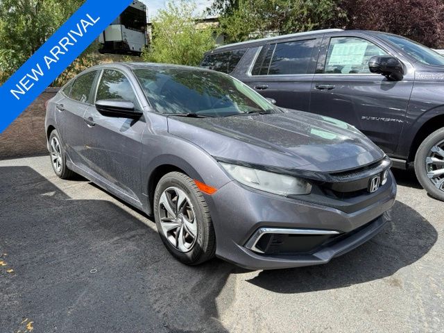 Gray (Modern Steel Metallic) 2020 Honda Civic Sedan Front-Wheel Drive Continuously Variable Transmission