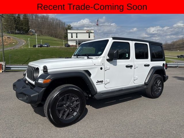 Bright White Clearcoat 2024 Jeep Wrangler Sport S 4-Door 4WD SUV / Crossover Four-Wheel Drive 8-Speed Automatic