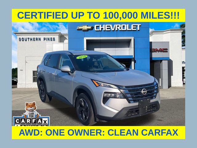 Brilliant Silver Metallic 2024 Nissan Rogue SUV / Crossover All-Wheel Drive Continuously Variable Transmission