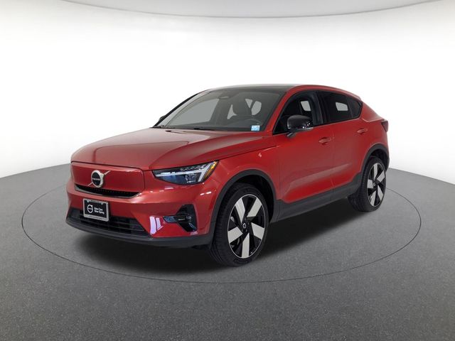Fusion Red Metallic 2023 Volvo C40 Recharge Twin Ultimate eAWD SUV / Crossover All-Wheel Drive 1-Speed Automatic
