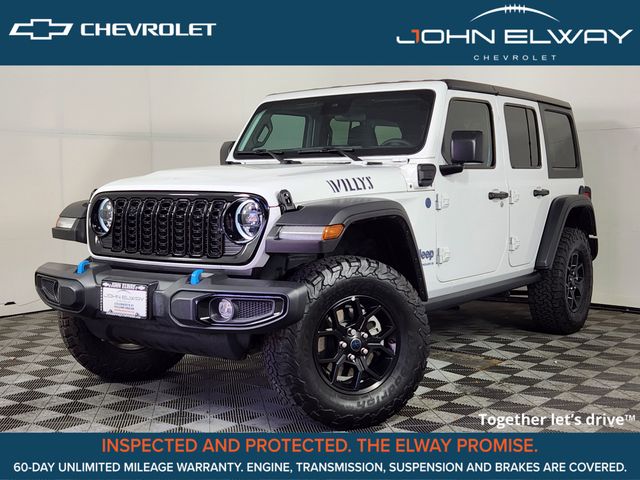Bright White Clearcoat 2024 Jeep Wrangler 4xe Willys 4WD SUV / Crossover Four-Wheel Drive 8-Speed Automatic