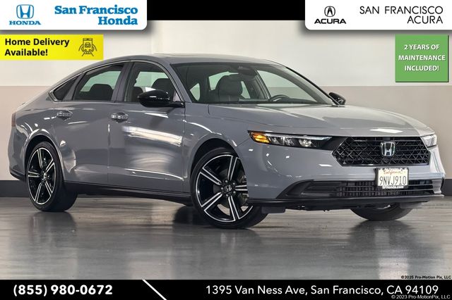 Urban Gray Pearl 2025 Honda Accord Hybrid Sport FWD Sedan Front-Wheel Drive Continuously Variable Transmission