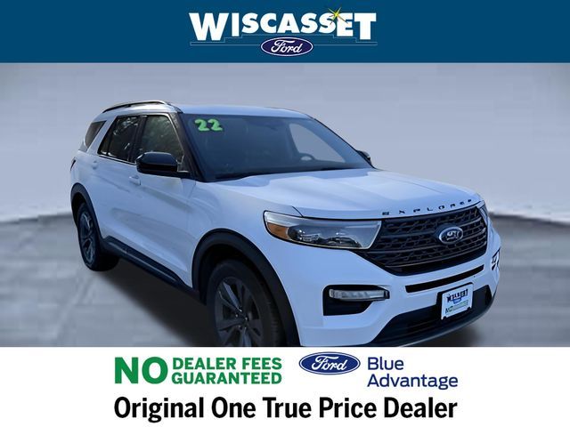 Star White Metallic Tri-Coat 2022 Ford Explorer XLT AWD SUV / Crossover All-Wheel Drive Automatic