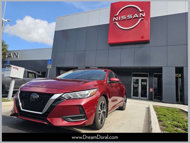 Red (Scarlet Ember Tintcoat) 2022 Nissan Sentra Sedan Front-Wheel Drive Continuously Variable Transmission