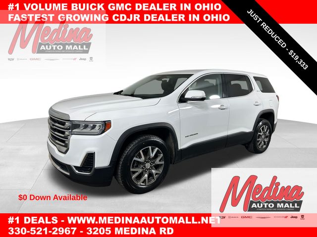 Summit White 2021 GMC Acadia SLE FWD SUV / Crossover Front-Wheel Drive 9-Speed Automatic