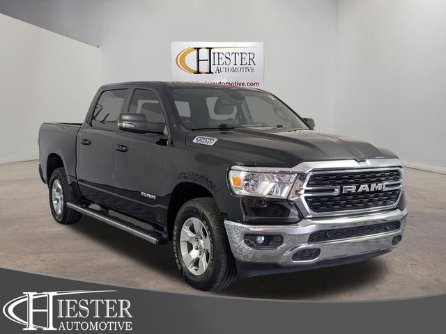 Diamond Black Crystal Pearlcoat 2023 RAM 1500 Big Horn Crew Cab 4WD Pickup Truck Four-Wheel Drive 8-Speed Automatic