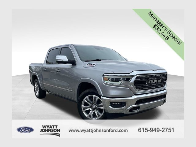 Billet Silver Metallic Clearcoat 2022 RAM 1500 Limited Crew Cab 4WD Pickup Truck Four-Wheel Drive 8-Speed Automatic