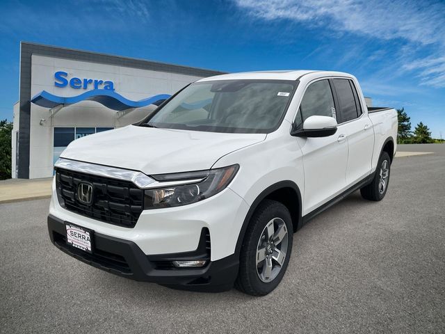 Platinum White 2025 Honda Ridgeline RTL AWD Pickup Truck All-Wheel Drive 9-Speed Automatic
