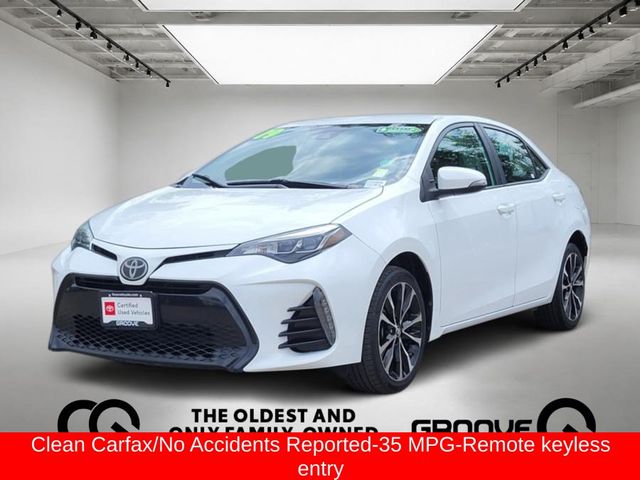 Super White 2019 Toyota Corolla Sedan Front-Wheel Drive Continuously Variable Transmission