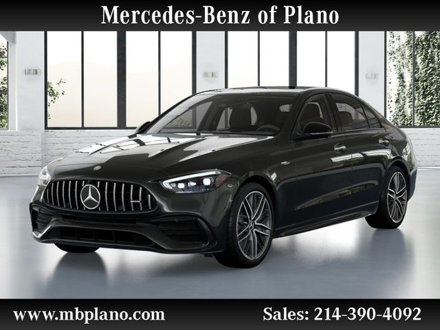 Gray (Graphite Grey Metallic) 2026 Mercedes-Benz C-Class Sedan All-Wheel Drive 9-Speed Automatic