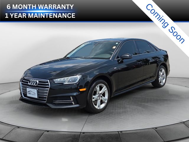 Brilliant Black 2018 Audi A4 Sedan Front-Wheel Drive 7-Speed Automatic