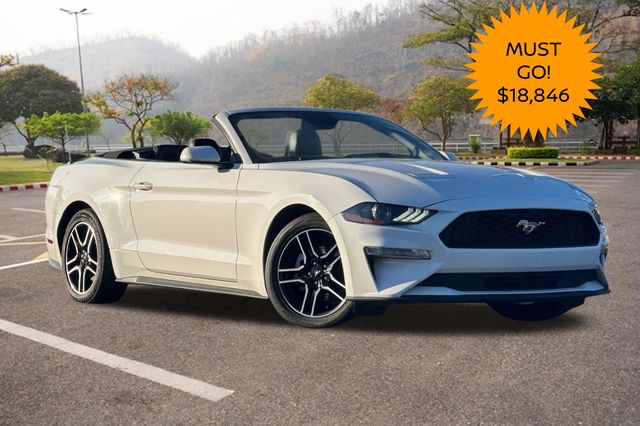 Oxford White 2022 Ford Mustang EcoBoost Premium Convertible RWD Convertible Rear-Wheel Drive Automatic