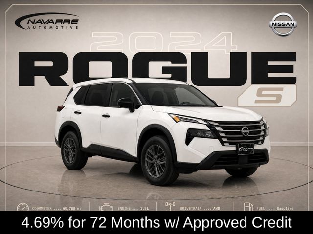 Glacier White 2024 Nissan Rogue SUV / Crossover All-Wheel Drive Continuously Variable Transmission