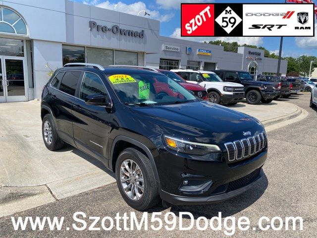 Diamond Black Crystal Pearlcoat 2021 Jeep Cherokee SUV / Crossover Four-Wheel Drive 9-Speed Automatic