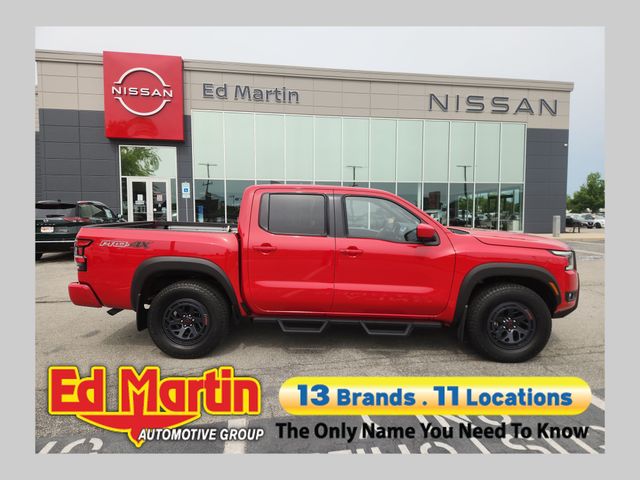 Red Alert 2025 Nissan Frontier PRO-4X Crew Cab 4WD Pickup Truck Four-Wheel Drive 9-Speed Automatic Overdrive