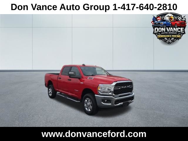 Flame Red Clearcoat 2024 RAM 2500 Big Horn Crew Cab 4WD Pickup Truck Four-Wheel Drive 8-Speed Automatic