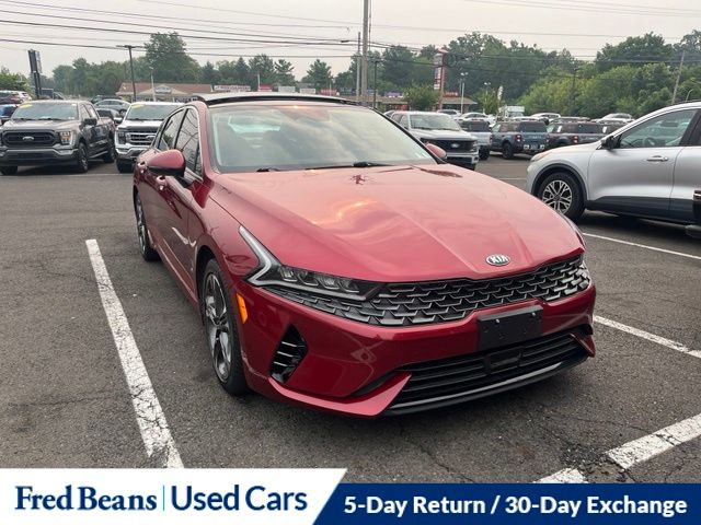 Passion Red 2021 Kia K5 Sedan Front-Wheel Drive 8-Speed Automatic