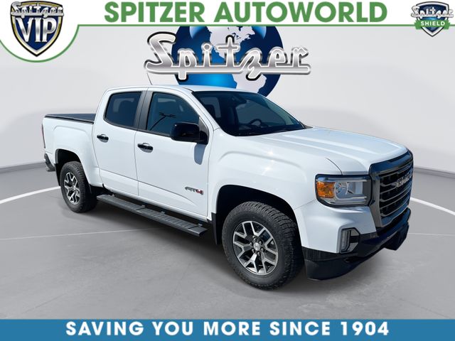 Summit White 2022 GMC Canyon AT4 Crew Cab 4WD with Cloth Pickup Truck Four-Wheel Drive 8-Speed Automatic