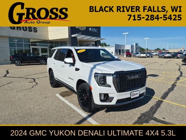 White Frost Tricoat 2024 GMC Yukon SUV / Crossover Four-Wheel Drive 