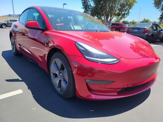 Red Multi-Coat 2022 Tesla Model 3 Sedan All-Wheel Drive 1-Speed Automatic