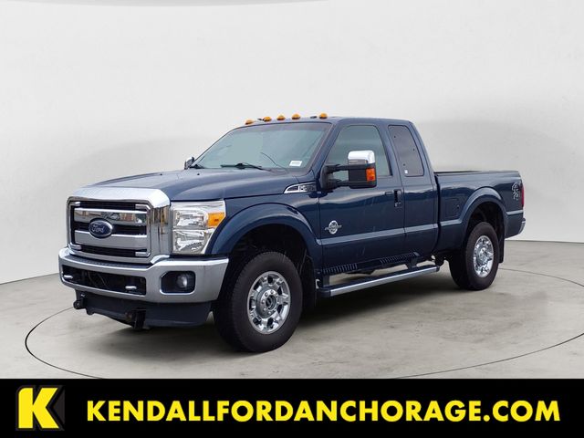 Blue 2013 Ford F-250 Super Duty Pickup Truck Four-Wheel Drive 6-Speed Automatic Overdrive