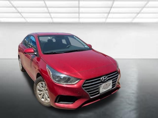 Red 2021 Hyundai Accent Sedan Front-Wheel Drive Continuously Variable Transmission