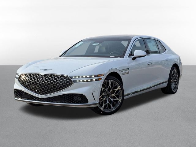 Uyuni White 2026 Genesis G90 3.5T e-Supercharger AWD Sedan All-Wheel Drive 8-Speed Automatic