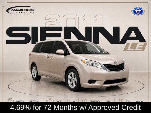 Sandy Beach Metallic 2011 Toyota Sienna Minivan Front-Wheel Drive 6-Speed Automatic Overdrive