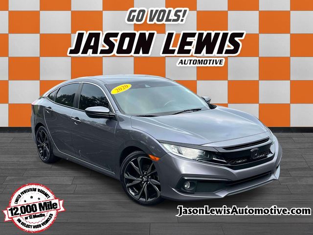 Gray 2020 Honda Civic Sport Sedan FWD Sedan Front-Wheel Drive 6-Speed Manual
