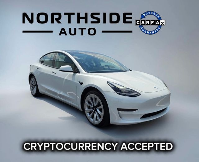 Pearl White Multi-Coat 2022 Tesla Model 3 Sedan All-Wheel Drive 1-Speed Automatic
