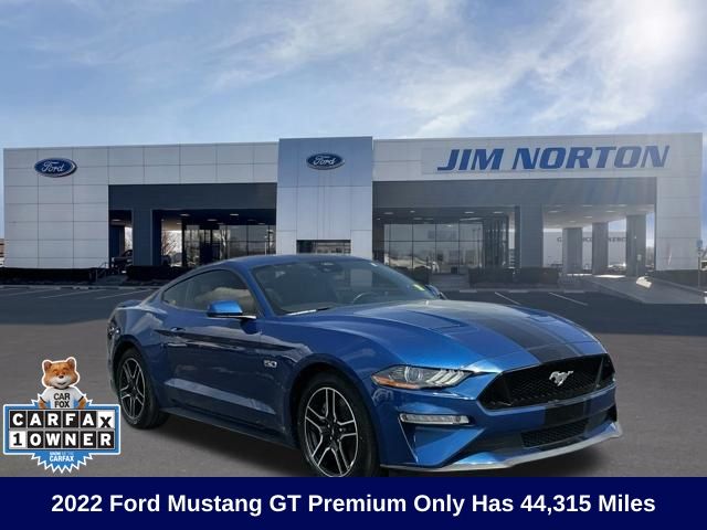 Atlas Blue Metallic 2022 Ford Mustang Coupe Rear-Wheel Drive 6-Speed Manual