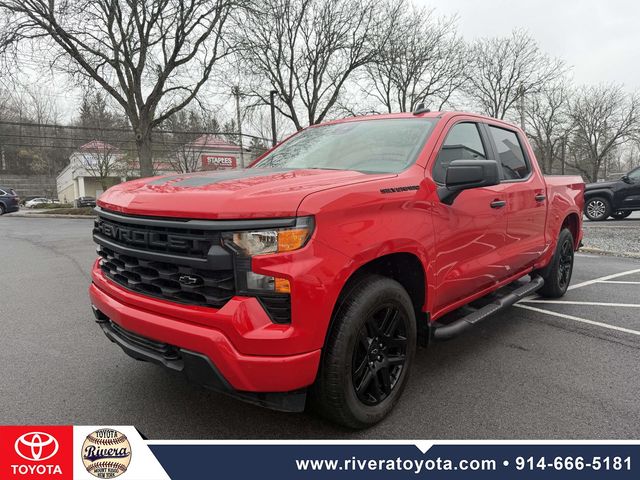 Red Hot 2024 Chevrolet Silverado 1500 Custom Crew Cab 4WD Pickup Truck Four-Wheel Drive 8-Speed Automatic