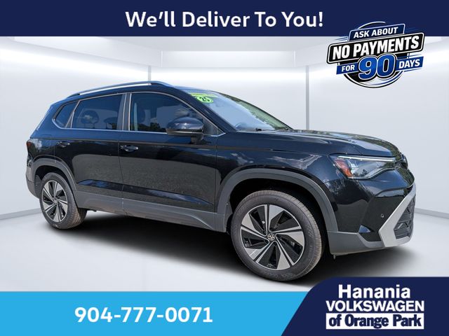 Deep Black 2025 Volkswagen Taos SUV / Crossover All-Wheel Drive 8-Speed Automatic