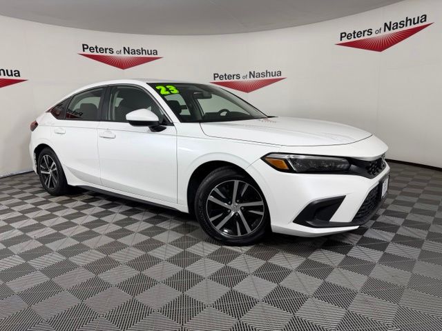 Platinum White Pearl 2023 Honda Civic Hatchback Hatchback Front-Wheel Drive Continuously Variable Transmission