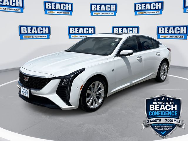 Summit White 2025 Cadillac CT5 Sedan Rear-Wheel Drive Automatic