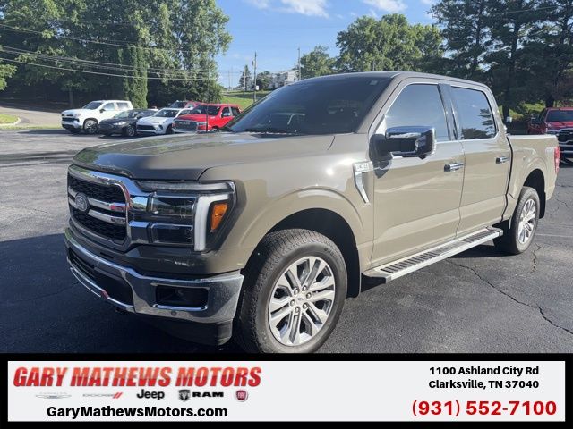 Gray 2025 Ford F-150 Lariat SuperCrew 4WD Pickup Truck Four-Wheel Drive Automatic