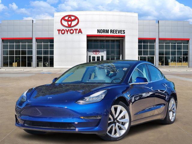 Deep Blue Metallic 2018 Tesla Model 3 Long Range RWD Sedan Rear-Wheel Drive 1-Speed Automatic