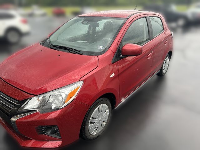 Red 2024 Mitsubishi Mirage Hatchback Front-Wheel Drive Continuously Variable Transmission