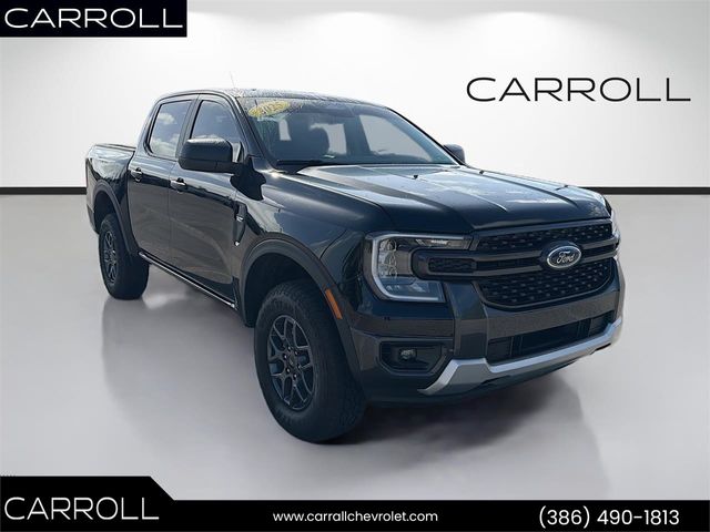 Shadow Black 2025 Ford Ranger XLT SuperCrew 4WD Pickup Truck Four-Wheel Drive Automatic