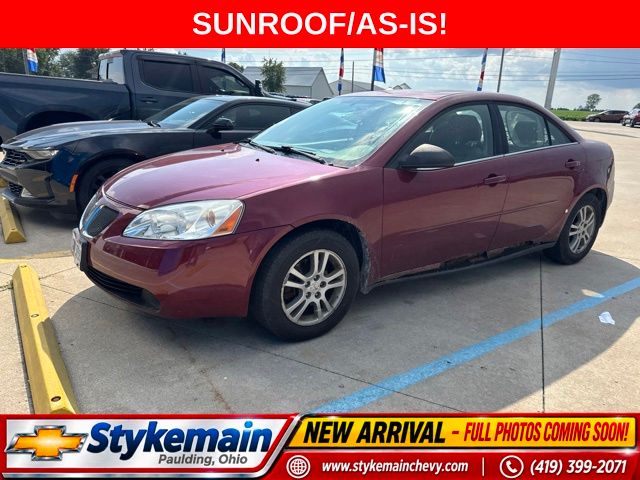 Sport Red Metallic 2005 Pontiac G6 Sedan Front-Wheel Drive 4-Speed Automatic Overdrive