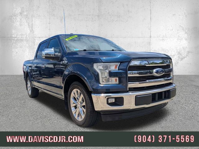 Blue 2017 Ford F-150 Lariat SuperCrew Pickup Truck 4X2 Automatic