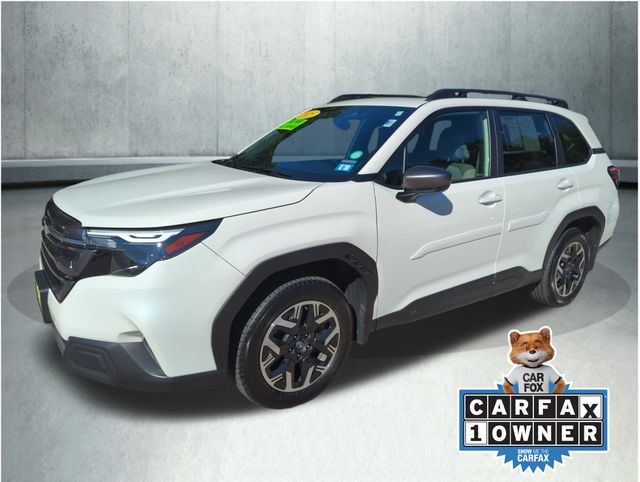 Crystal White Pearl 2025 Subaru Forester SUV / Crossover All-Wheel Drive Continuously Variable Transmission