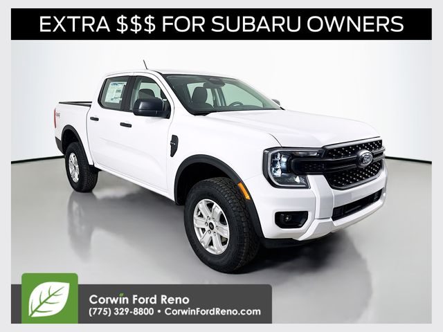 Oxford White 2025 Ford Ranger XL SuperCrew 4WD Pickup Truck Four-Wheel Drive Automatic