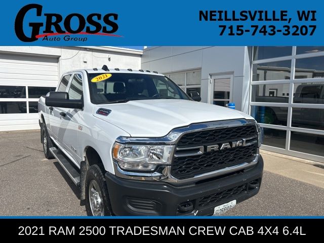 Bright White Clearcoat 2021 RAM 2500 Pickup Truck Four-Wheel Drive 8-Speed Automatic